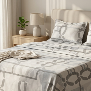KrownLiving Classic Check Elegance Bedsheet