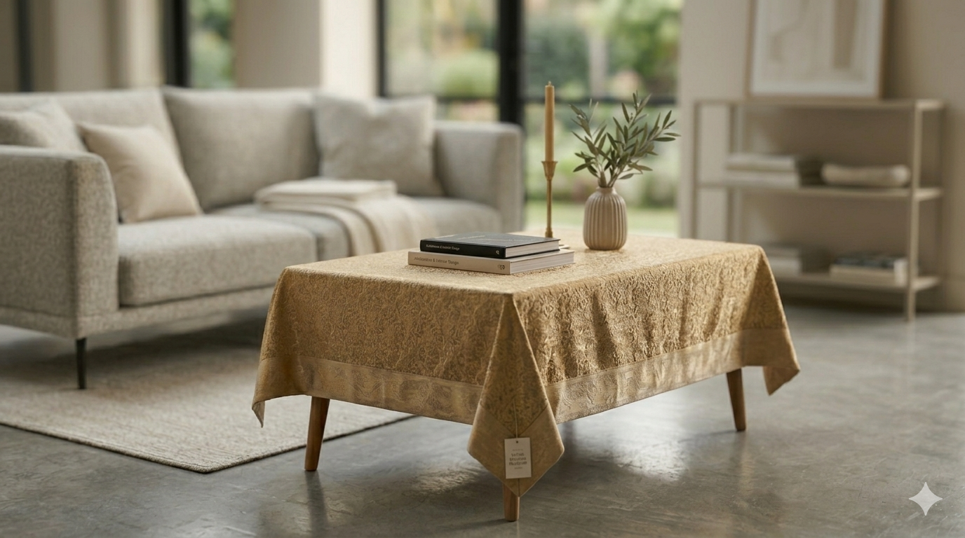 KrownLiving Brown Elegance Table Cover (40×60 inch)
