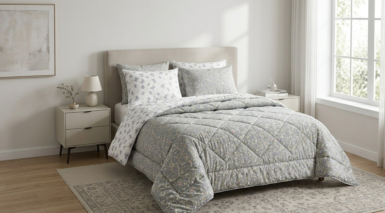 KrownLiving Cozy Duo Reversible Comforter 63×87 Inch – Value Pack of 2