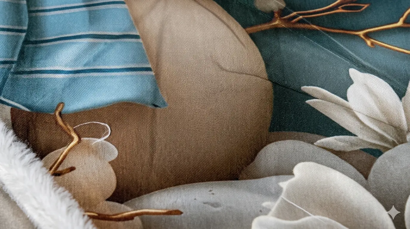 Krownliving 7D Glace Cotton Snowman Print